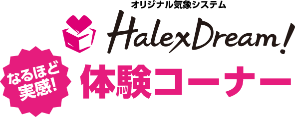 オリジナル気象システム HalexDream! なるほど実感体験コーナー