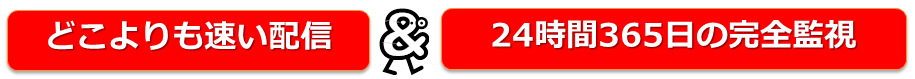 どこよりも早い配信＆24時間365日の完全監視