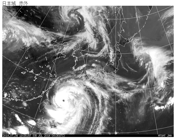 7月8日の衛星画像