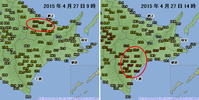 北海道の高温と急激な気温変化_1