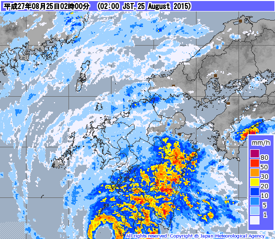 台風1515号九州縦断動画