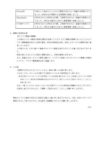 ネットワーク障害報告書