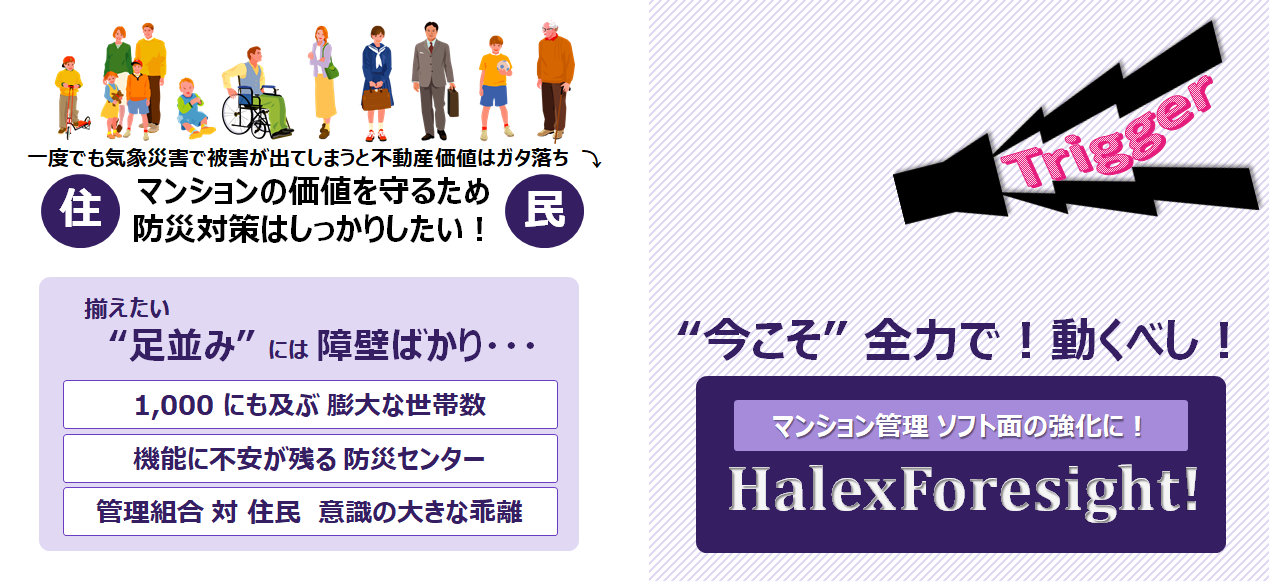 管理　　大規模マンションにおける防災対策