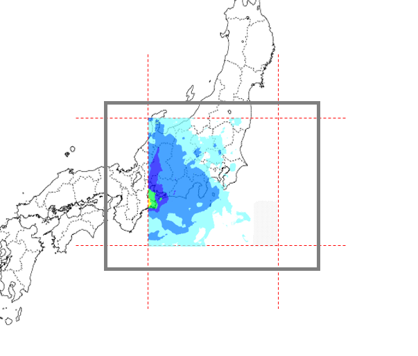 日本地図と重ねたイメージ