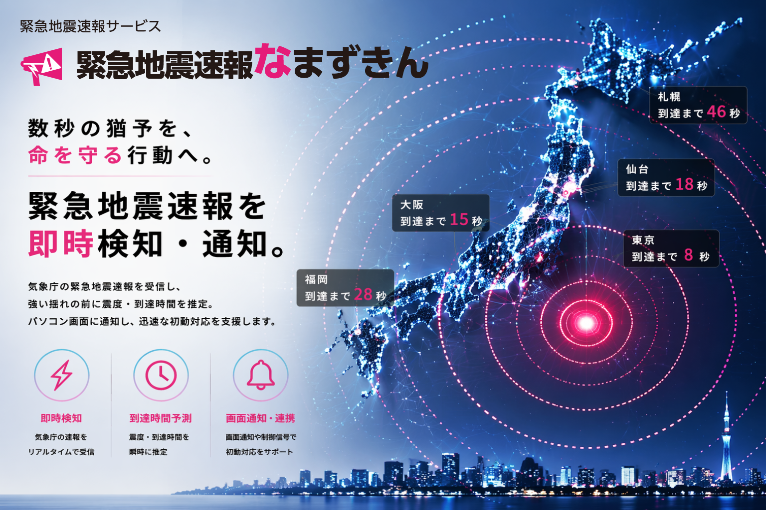 緊急地震速報「なまずきん」